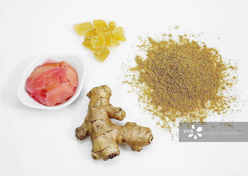 腌制蜜饯姜粉根图片素材