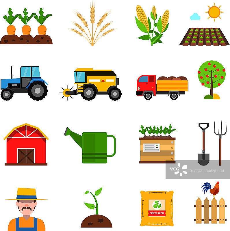 农业图标合集图片素材