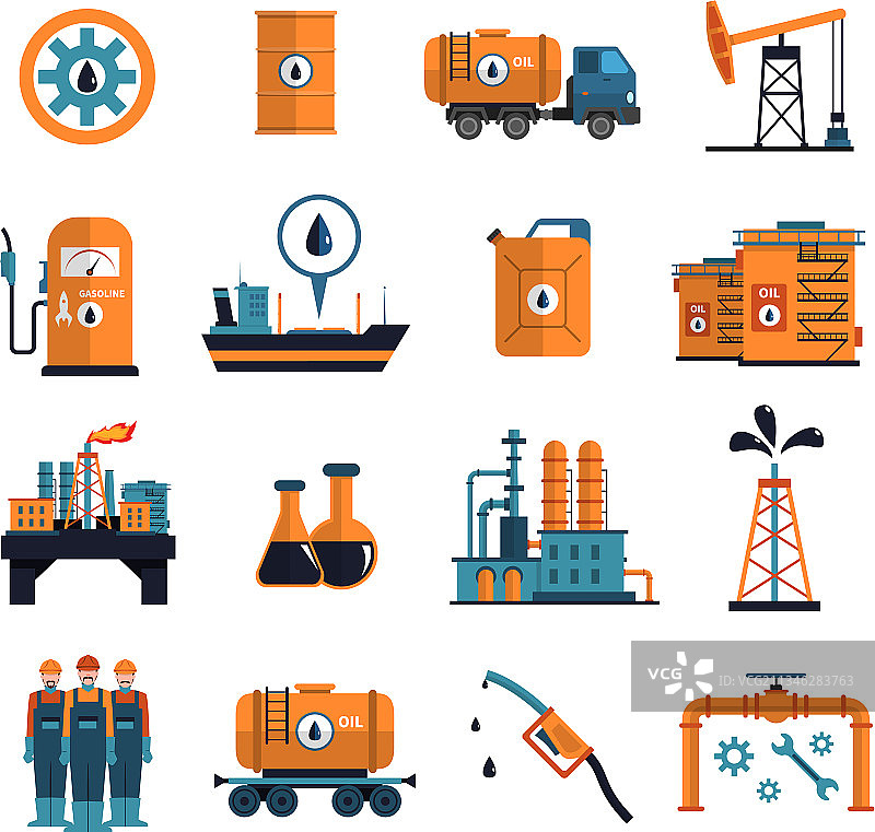 石油图标合集图片素材