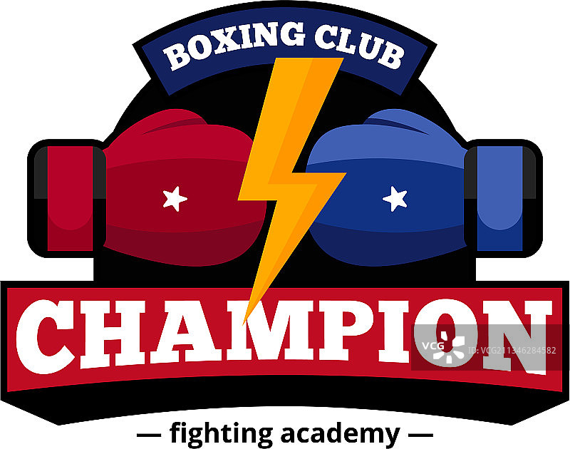 扁平风格拳击俱乐部Logo设计图片素材