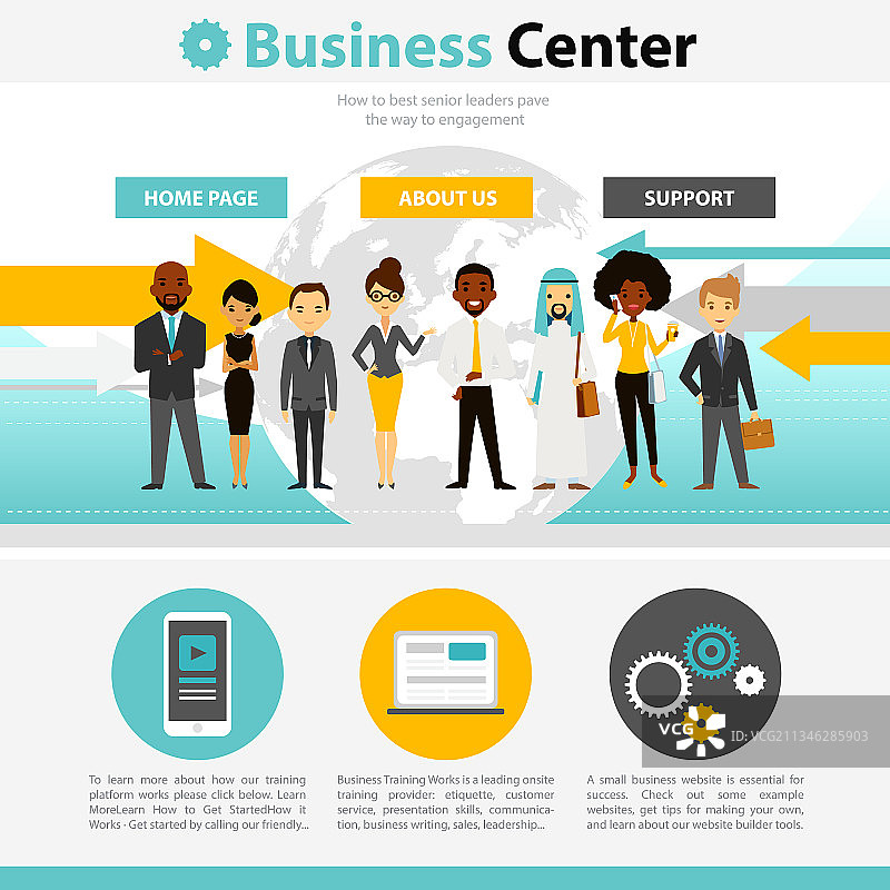 商务培训网页信息图图片素材