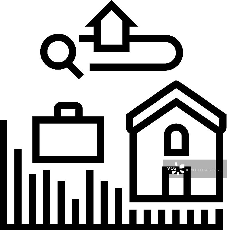 人才市场线性图标图片素材