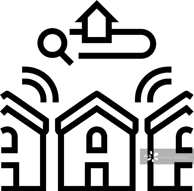 街区区域线条图标图片素材