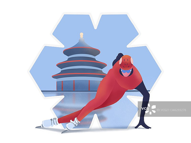 北京滑雪运动-短道速滑图片素材