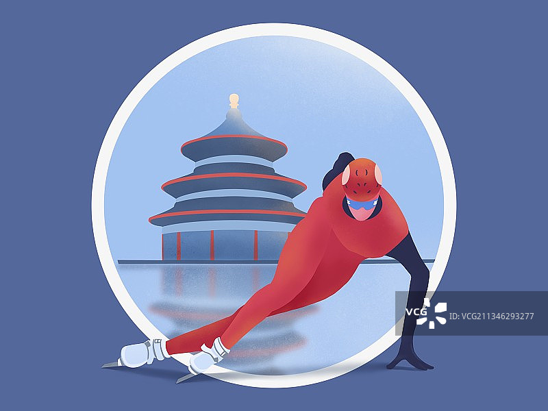 北京滑雪运动-短道速滑图片素材