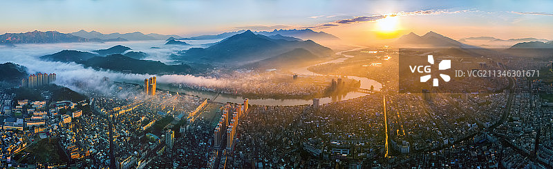 云霄县城日出图片素材
