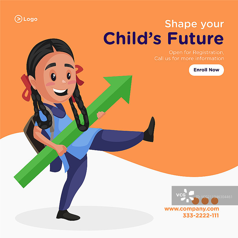 女孩教育banner设计图片素材