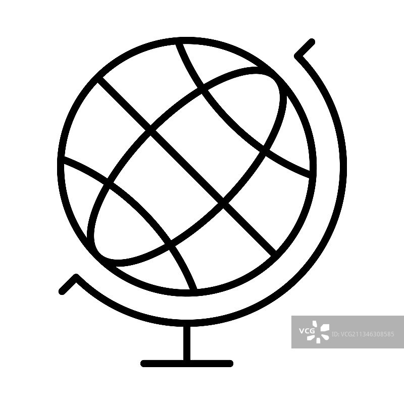 线性简约地球导航设备图标图片素材