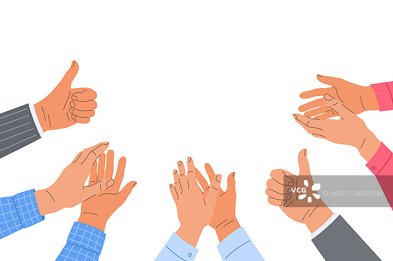 鼓掌庆祝成功图片素材