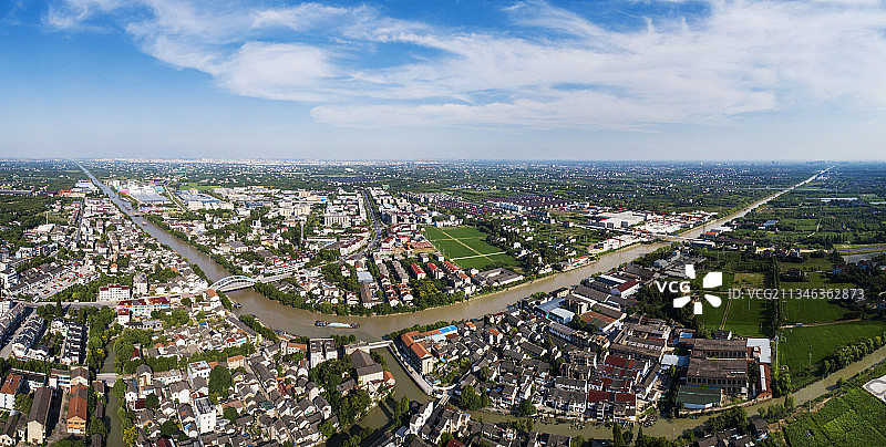 丰子恺的故乡，桐乡石门镇，因为京杭大运河穿镇而过，这里形成一图片素材