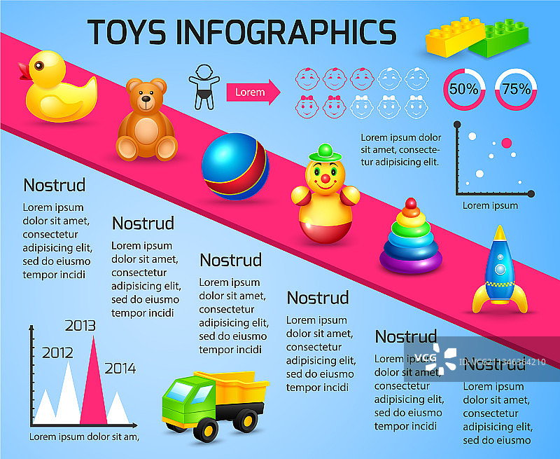 玩具信息图表模板图片素材