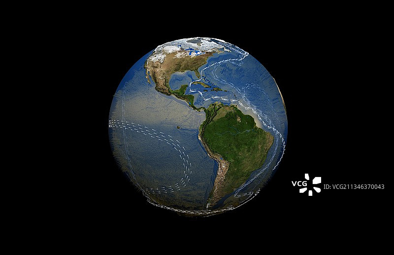 温盐环流艺术图图片素材