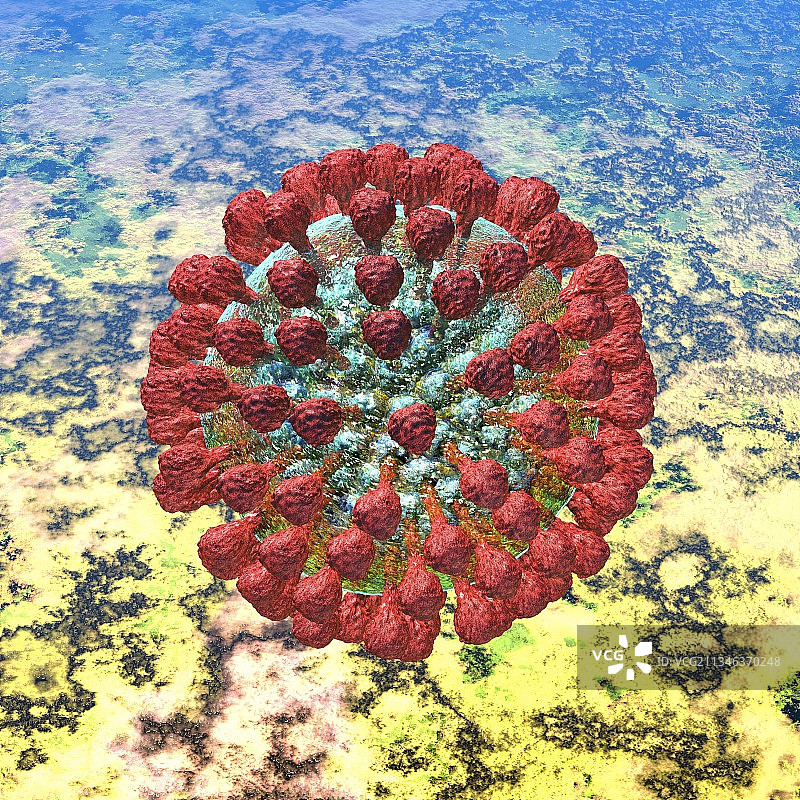 拉沙病毒颗粒，艺术作品图片素材