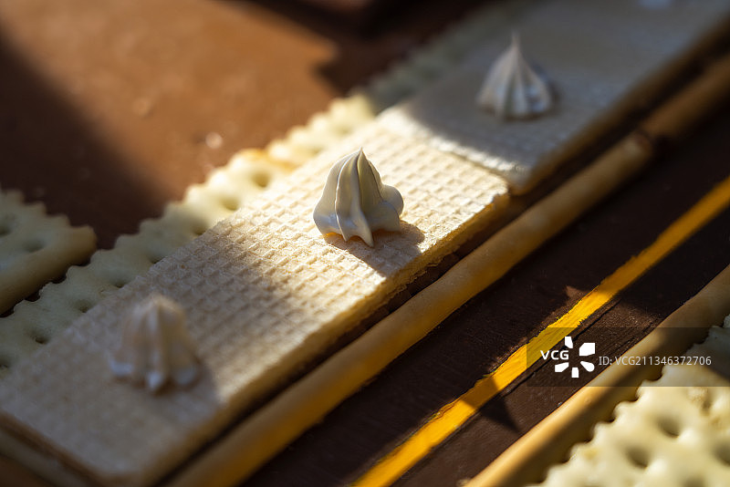 威化饼干和奶油图片素材