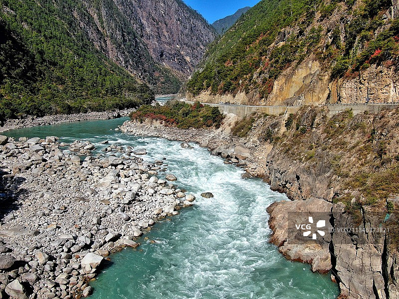 云南怒江大峡谷航拍美景图片素材