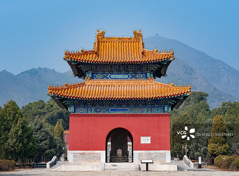 北京明十三陵昭陵碑亭图片素材