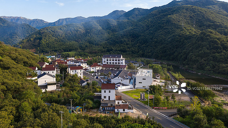 新农村风光浙江上虞青山村图片素材