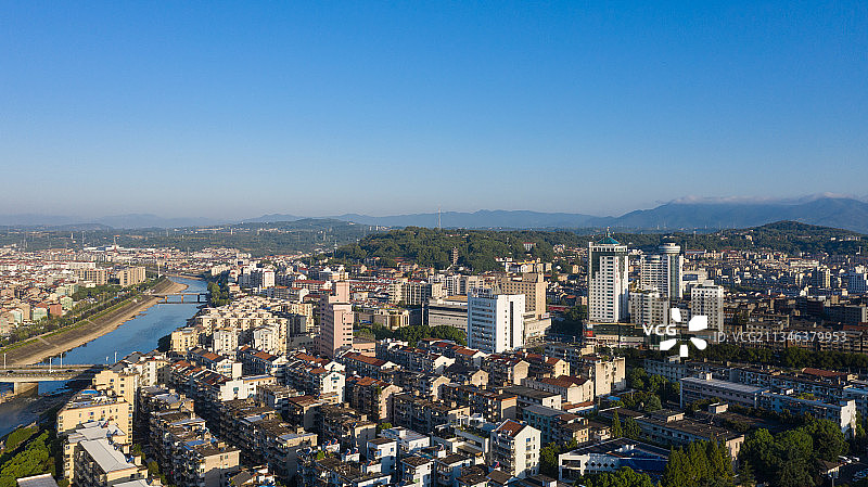浙江嵊州市城市风光图片素材