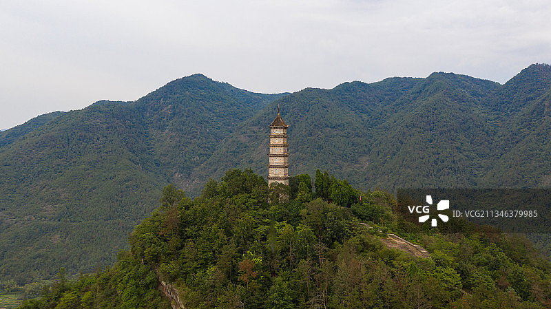 浙江天台县天台山景区赤城山风光图片素材