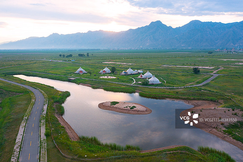 呼和浩特哈素海文化旅游区风光图片素材