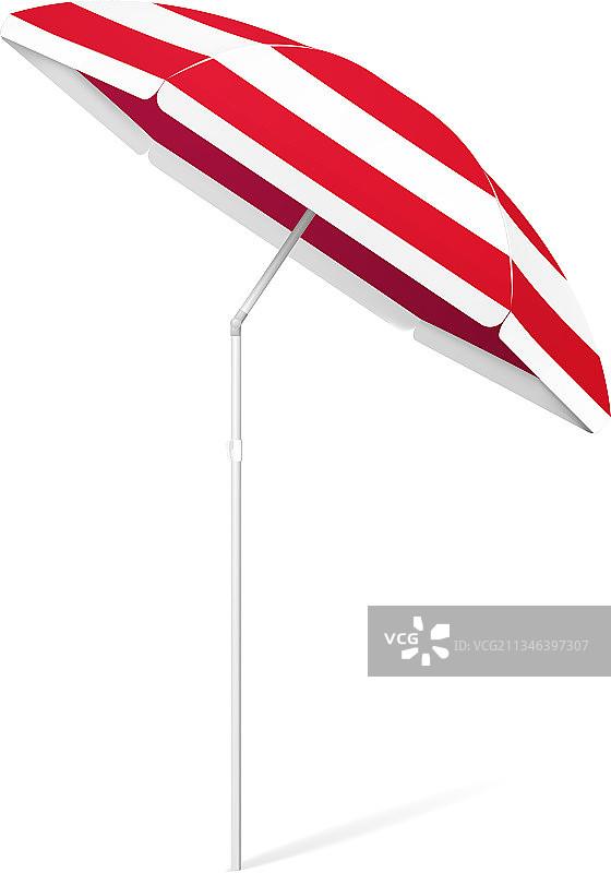 折叠的彩色沙滩伞图片素材