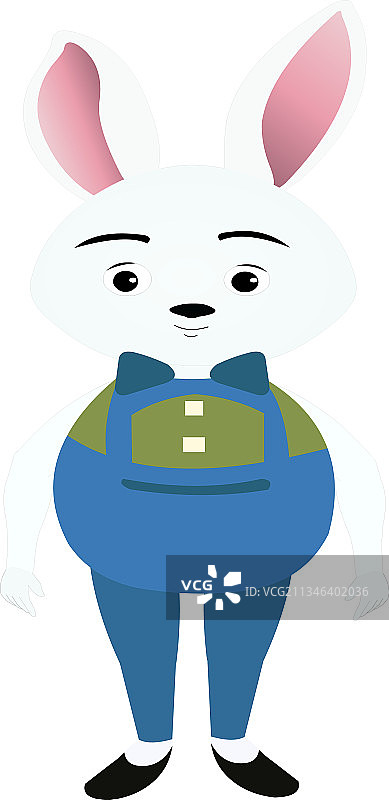 可爱兔子动物角色设计图片素材