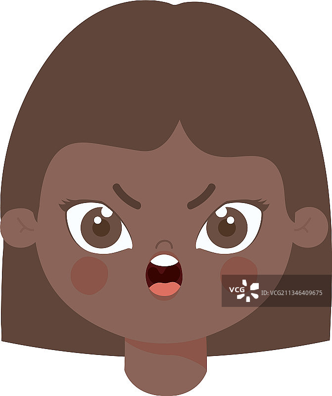 愤怒的女孩图片素材