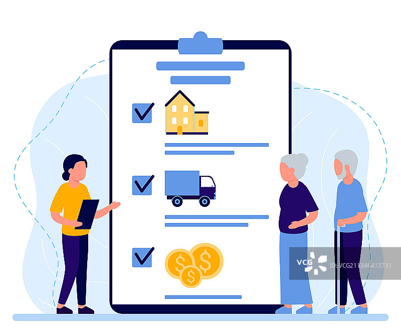 房地产保险：老年退休人员图片素材