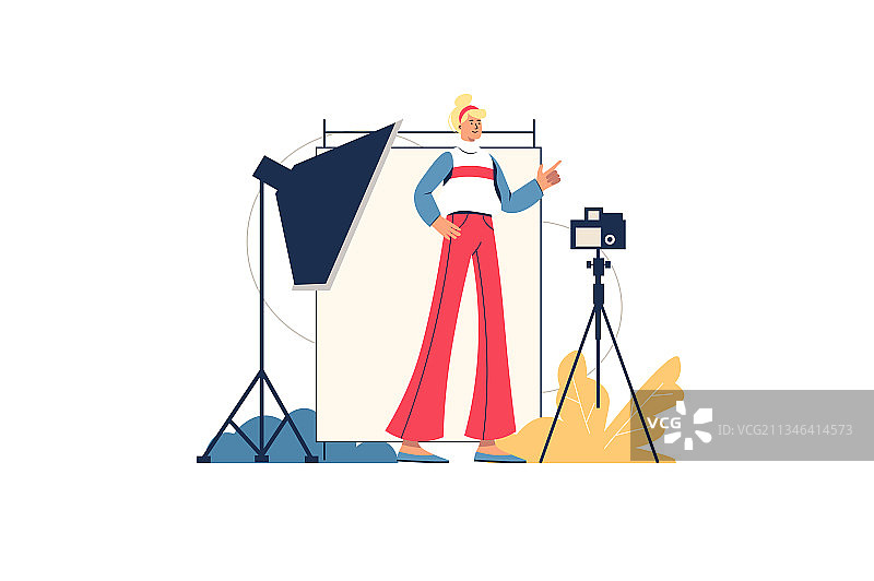 摄影工作室网页概念设计图片素材