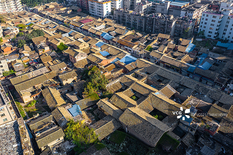 云南省玉溪市红塔区历史街区老五街图片素材