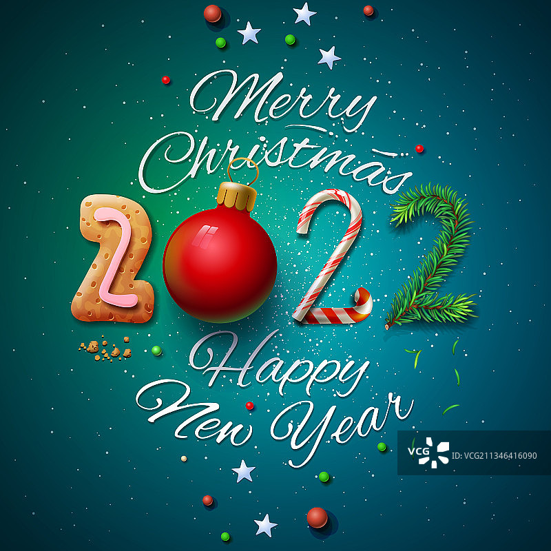 2022圣诞节新年祝福图片素材