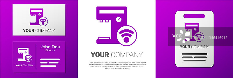 智能咖啡机系统标志图片素材