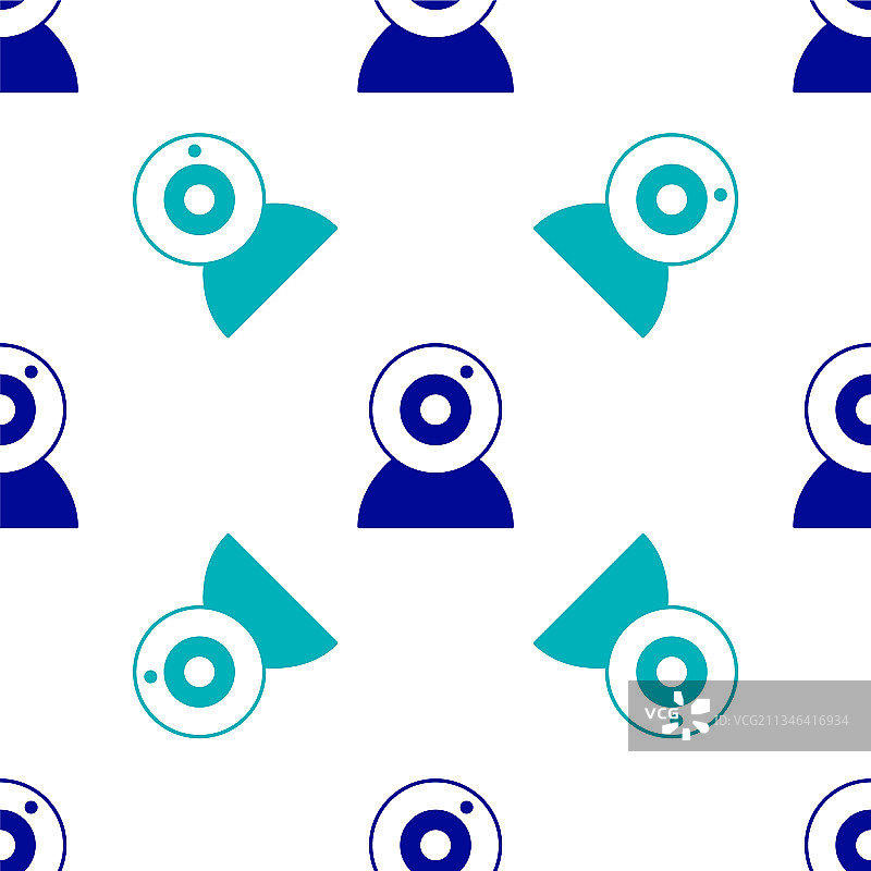 蓝色网络摄像头无缝图标图案图片素材