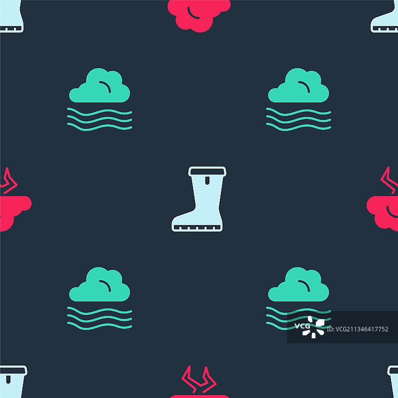 暴风雨、防水橡胶靴和刮风图片素材