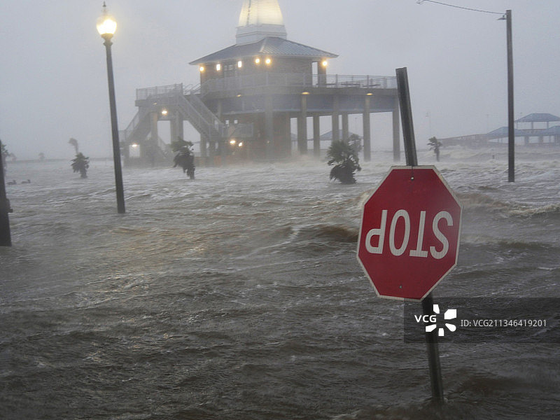 艾达飓风袭击墨西哥湾沿岸图片素材