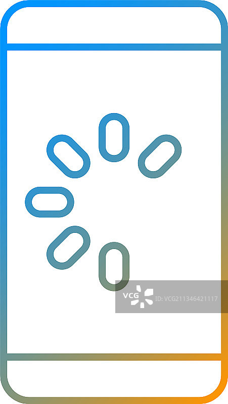 手机运行缓慢渐变线性图标图片素材