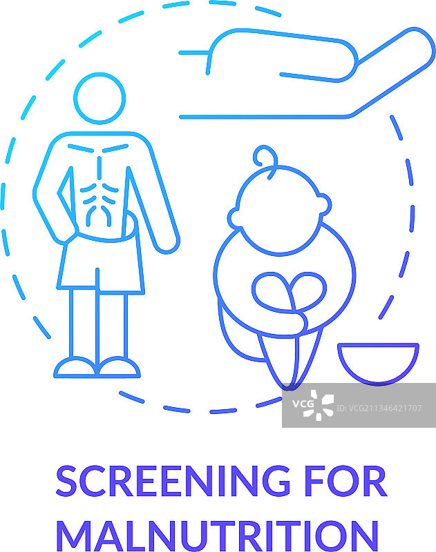 营养不良筛查概念图标图片素材