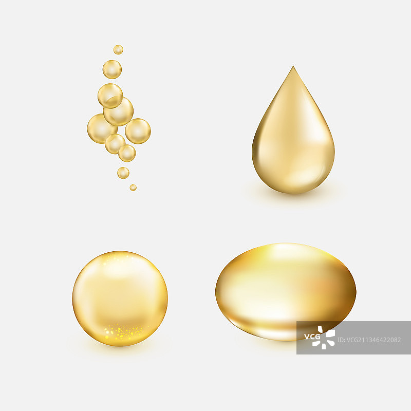 写实风格金色精油合集图片素材