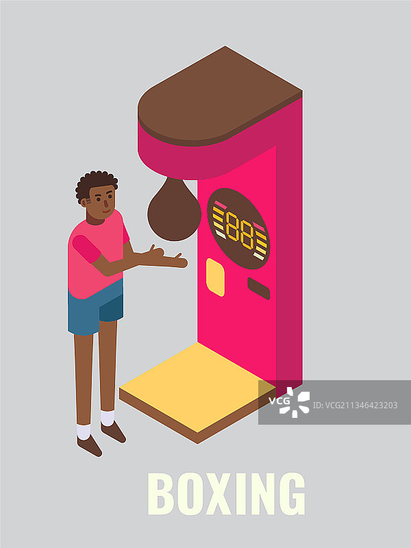 2.5D拳击街机图片素材