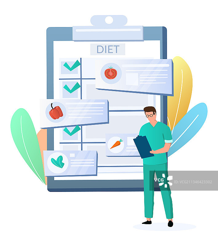 营养师的饮食计划图片素材