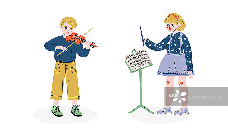 指挥家女孩图片素材