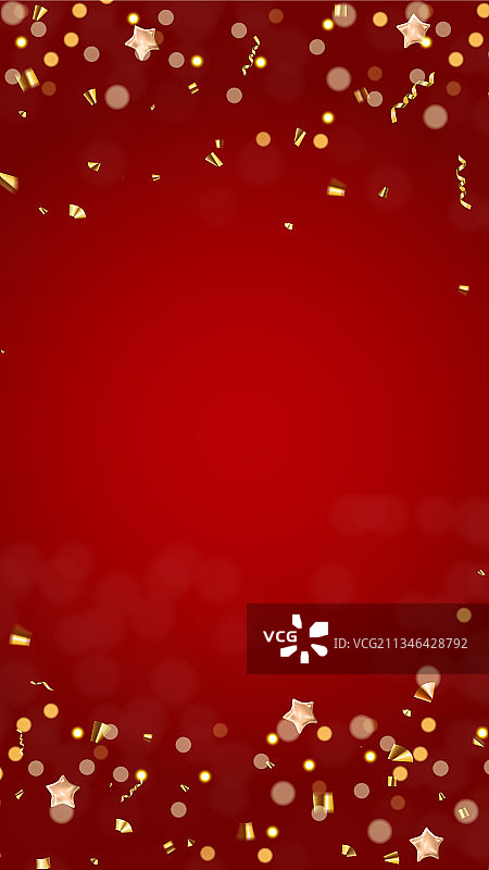 金色纸屑生日快乐背景图片素材