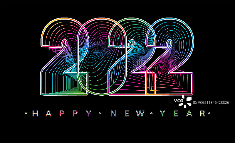 2022新年快乐数字简约风格图片素材
