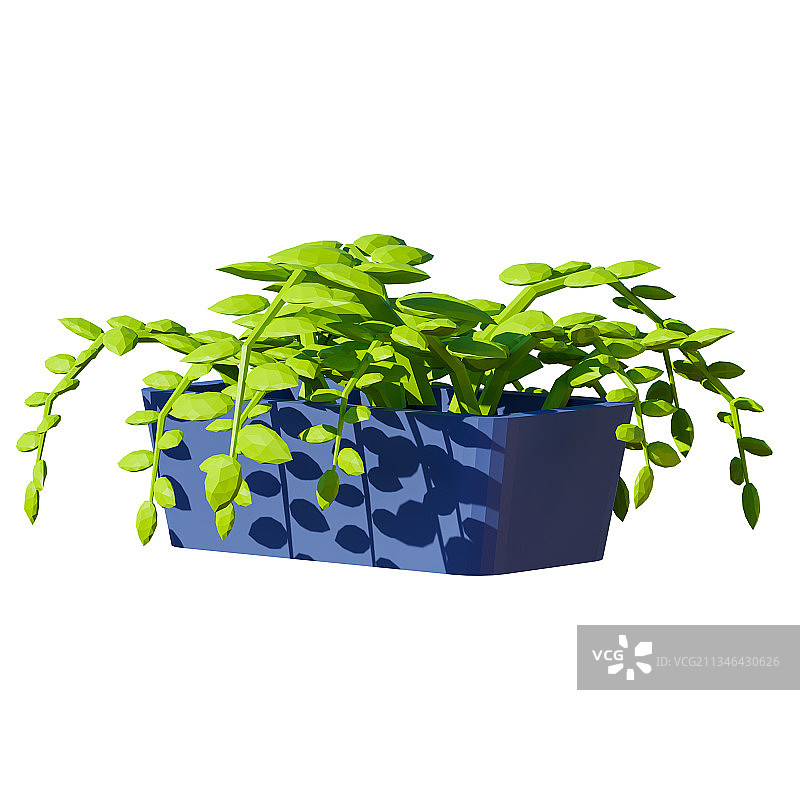 3D卡通风格绿植插画元素图片素材