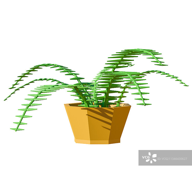 3D卡通风格绿植插画元素图片素材