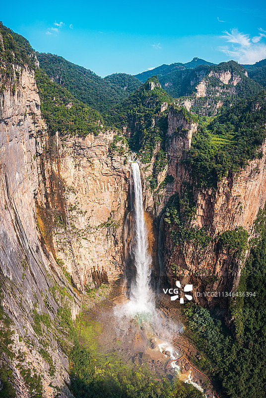 航拍云台山云台天瀑图片素材