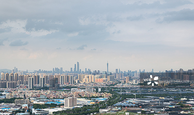 广州南站，广州风景，珠江新城，CBD，周边风景，城市天际线图片素材