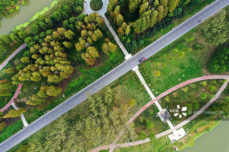 生态五河+安徽省蚌埠市五河县滨河公园图片素材