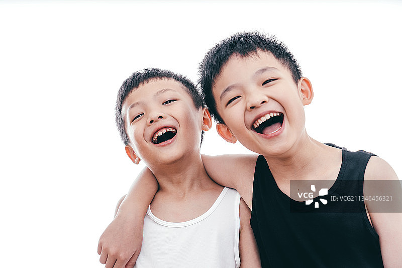 亲兄弟肖像图片素材