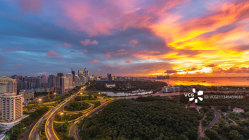 霞光相映图片素材